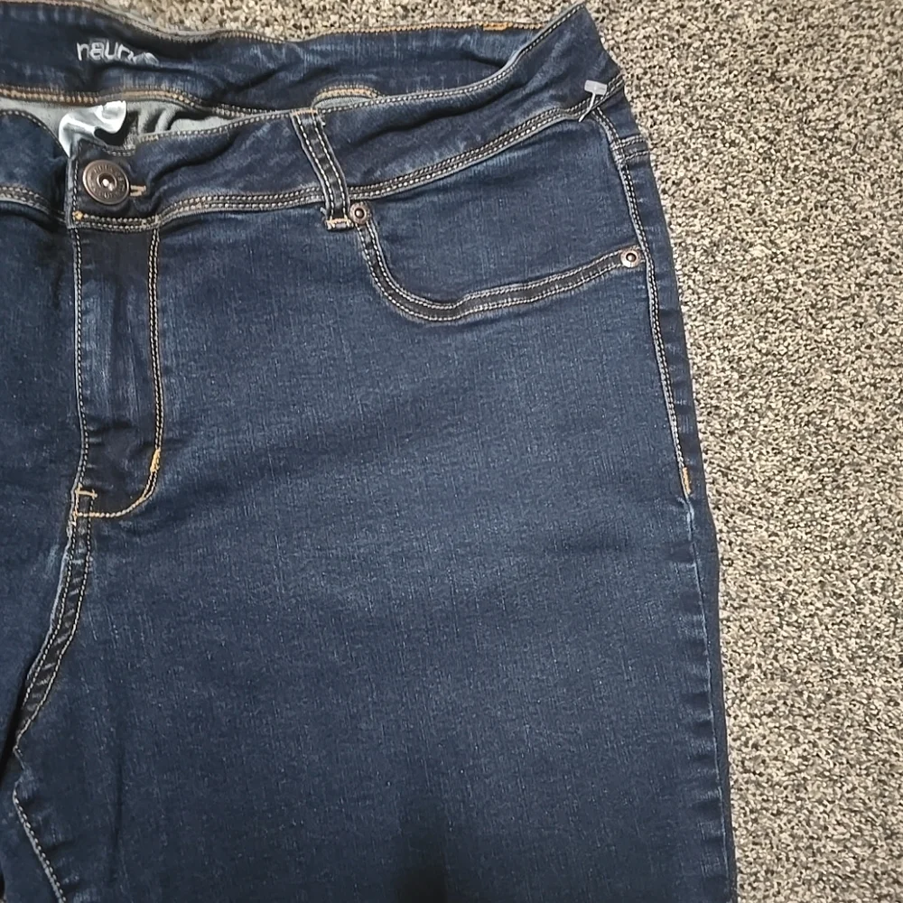 Maurices Dark Blue Skinny Jeans Stretchy Womens Size 22 Reg. - Picture 10 of 15